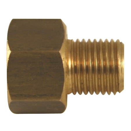 Ags Brass Adapter, Female(1/2-20 Inverted), Male(7/16-24 Inverted), 1/bag BLF-17B